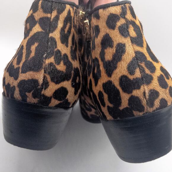 Sam Edelman Women’s Ankle Boots Cheetah Print Mob Wife Retro Glam Zip Size 9.5 - Picture 5 of 9